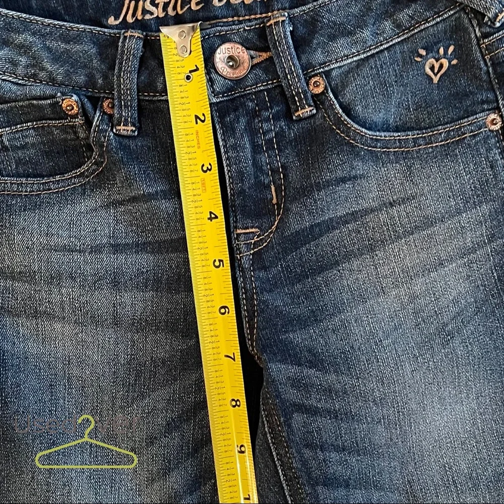 JUSTICE JEANS ZIPPER DETAILING SZ 10R
